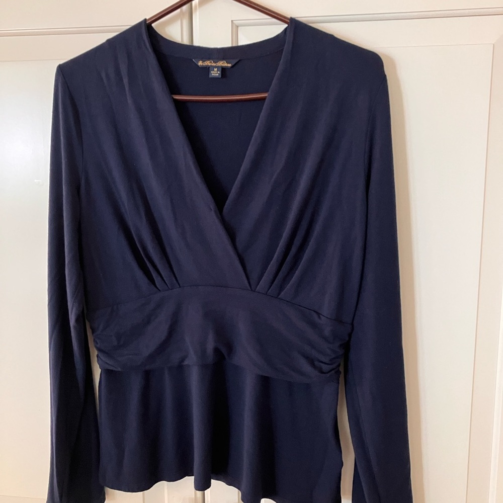 Brooks Brothers Navy Blue wrap. Good worn condition. Non smoking home.